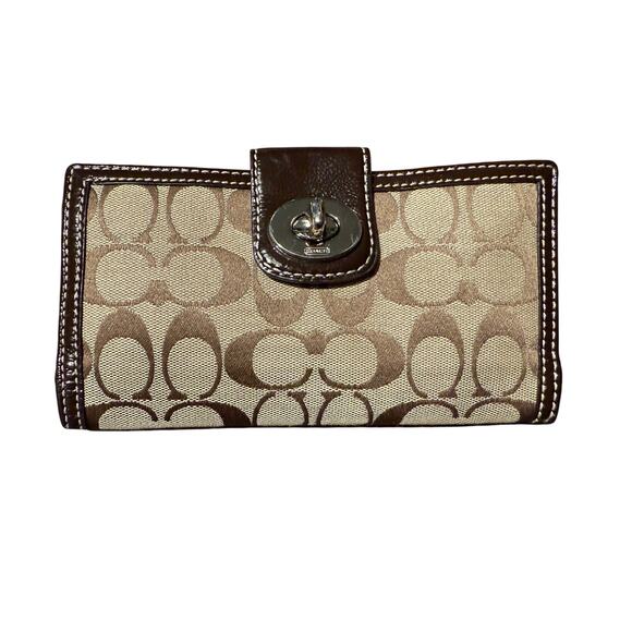 Coach vintage signature logo wallet (refurbished) - Picture 1 of 4